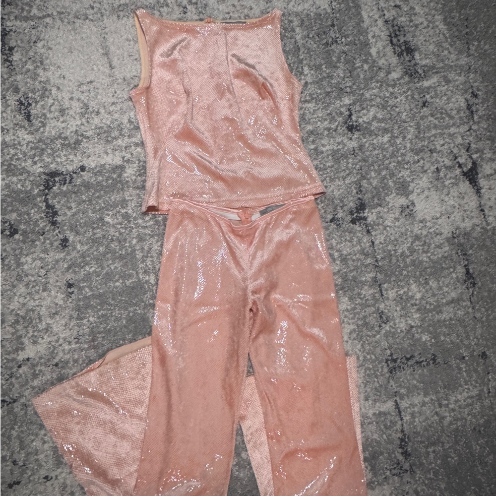 Bisou Bisou Shimmering Pink Jumpsuit